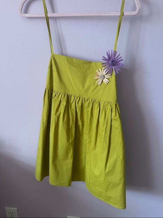 Tops - Lime Green Spaghetti Strap Summer Dress